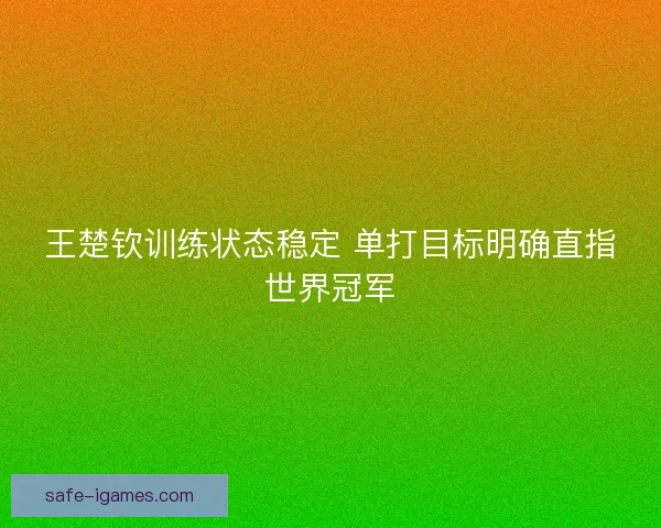 王楚钦训练状态稳定 单打目标明确直指世界冠军 王楚钦训练状态稳定 单打目标明确直指世界冠军
